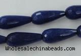 CCN979 15.5 inches 9*22mm faceted teardrop candy jade beads