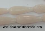 CCN981 15.5 inches 10*30mm faceted teardrop candy jade beads