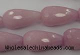 CCN988 15.5 inches 13*25mm faceted teardrop candy jade beads