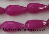 CCN989 15.5 inches 13*25mm faceted teardrop candy jade beads