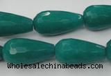 CCN995 15.5 inches 13*25mm faceted teardrop candy jade beads