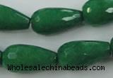 CCN996 15.5 inches 13*25mm faceted teardrop candy jade beads