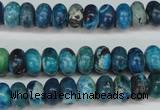 CCO171 15.5 inches 6*10mm rondelle dyed natural chrysotine beads