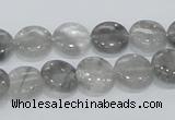 CCQ117 15.5 inches 12mm coin cloudy quartz beads wholesale