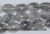 CCQ145 15.5 inches 10*14mm oval cloudy quartz beads wholesale