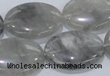 CCQ149 15.5 inches 22*30mm oval cloudy quartz beads wholesale