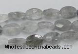 CCQ152 15.5 inches 8*12mm faceted oval cloudy quartz beads wholesale