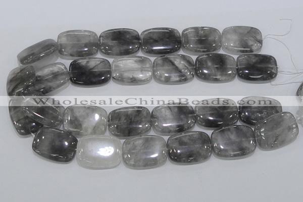 CCQ179 15.5 inches 22*30mm rectangle cloudy quartz beads wholesale