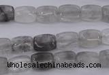 CCQ260 15.5 inches 8*10mm rectangle cloudy quartz beads