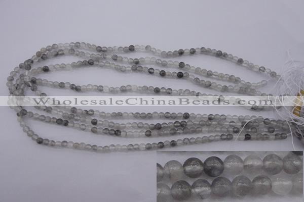 CCQ281 15.5 inches 4mm round cloudy quartz beads wholesale