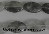 CCQ388 15.5 inches 12*20mm oval cloudy quartz beads wholesale