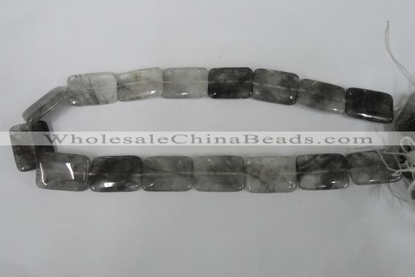 CCQ432 15.5 inches 18*25mm rectangle cloudy quartz beads wholesale