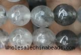 CCQ582 15.5 inches 8mm faceted round cloudy quartz beads wholesale