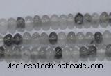 CCQ66 15.5 inches 4*6mm rondelle cloudy quartz beads wholesale