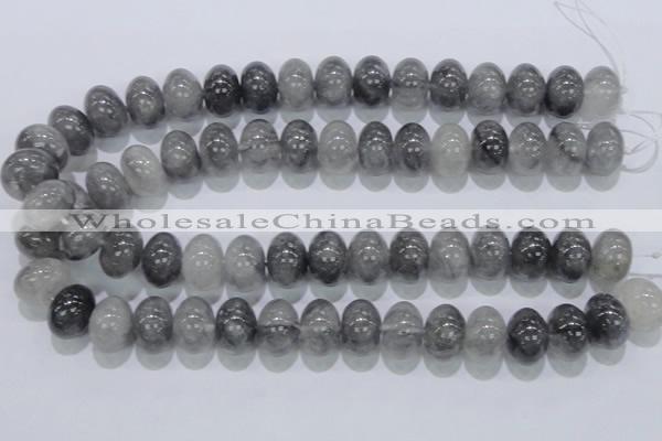 CCQ72 15.5 inches 13*18mm rondelle cloudy quartz beads wholesale