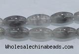 CCQ81 15.5 inches 8*16mm rice cloudy quartz beads wholesale