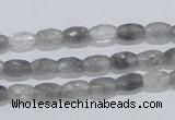 CCQ89 15.5 inches 5*8mm faceted rice cloudy quartz beads wholesale