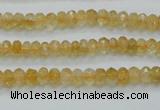 CCR07 15.5 inches 4*6mm faceted rondelle natural citrine gemstone beads