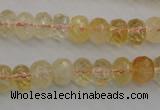 CCR162 15.5 inches 7*10mm faceted rondelle natural citrine beads