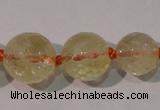 CCR210 15.5 inches 6mm - 14mm faceted round natural citrine beads