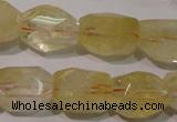 CCR215 15.5 inches 15*20mm faceted nuggets natural citrine beads