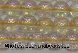 CCR301 15.5 inches 6mm round AB-color natural citrine beads