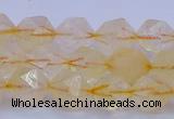 CCR312 15.5 inches 8mm faceted nuggets citrine gemstone beads