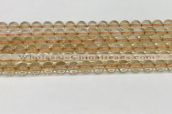 CCR346 15.5 inches 8mm round natural citrine beads wholesale