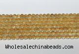 CCR378 15.5 inches 6mm round citrine gemstone beads wholesale