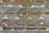 CCR390 15 inches 6mm faceted round citrine beads wholesale