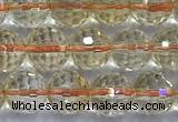 CCR391 15 inches 7mm faceted round citrine beads wholesale