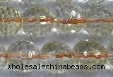 CCR392 15 inches 8mm faceted round citrine beads wholesale