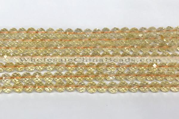 CCR398 15 inches 6mm faceted round citrine beads