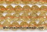 CCR415 15 inches 6mm faceted nuggets citrine beads