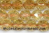 CCR416 15 inches 8mm faceted nuggets citrine beads