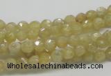 CCR82 15.5 inches 6mm faceted round citrine gemstone beads wholesale