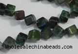 CCS155 15.5 inches 6*6mm cube dyed chrysocolla gemstone beads