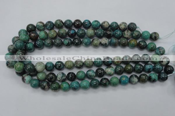 CCS19 15.5 inches 12mm round natural chrysocolla gemstone beads