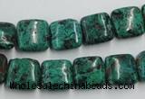 CCS222 15.5 inches 12*12mm square natural Chinese chrysocolla beads