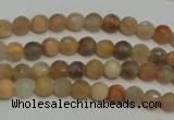 CCS310 15.5 inches 6mm faceted round natural sunstone beads