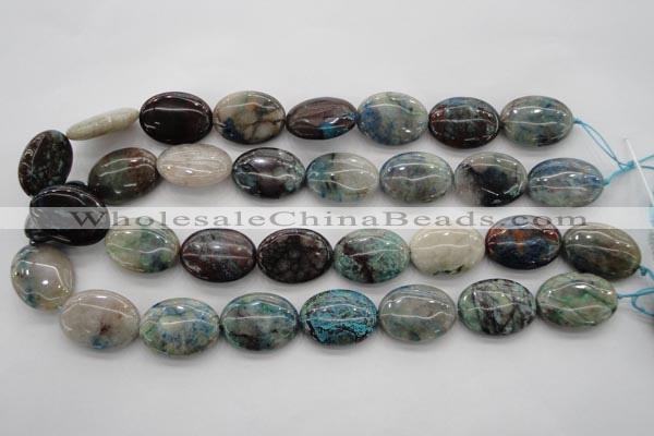 CCS34 15.5 inches 18*25mm oval natural chrysocolla gemstone beads