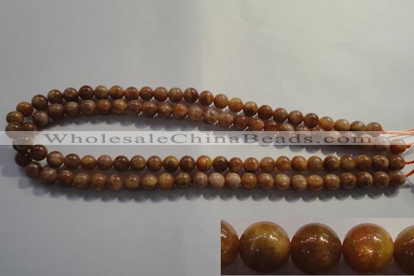 CCS351 15.5 inches 6mm round AB grade natural golden sunstone beads