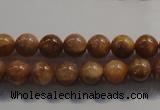 CCS352 15.5 inches 8mm round AB grade natural golden sunstone beads