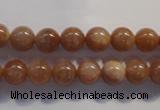 CCS362 15.5 inches 8mm round A grade natural golden sunstone beads