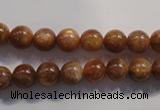 CCS372 15.5 inches 8mm round AA grade natural golden sunstone beads