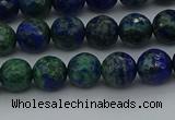 CCS532 15.5 inches 8mm faceted round dyed chrysocolla beads