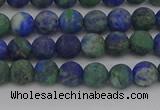 CCS541 15.5 inches 6mm round matte dyed chrysocolla beads