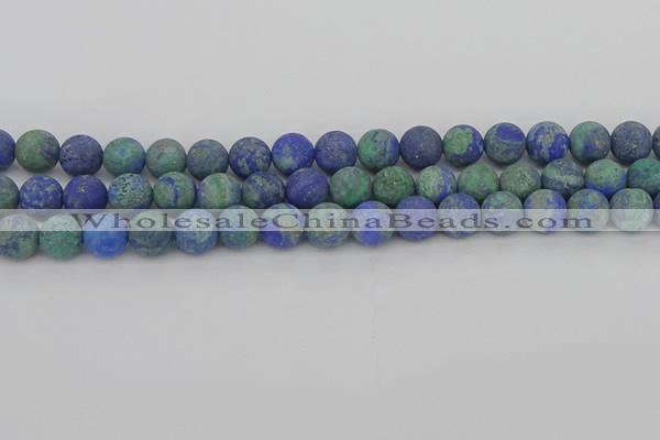 CCS543 15.5 inches 10mm round matte dyed chrysocolla beads