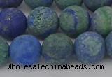 CCS544 15.5 inches 12mm round matte dyed chrysocolla beads