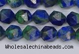 CCS546 15.5 inches 6mm faceted nuggets dyed chrysocolla beads